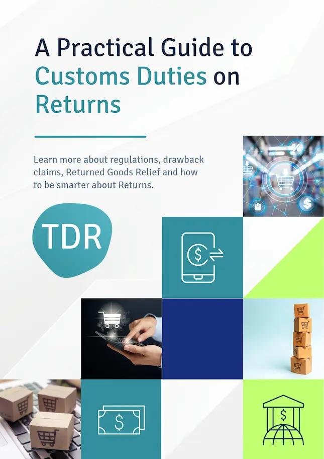 Cover of the eBook on customs duties and returns